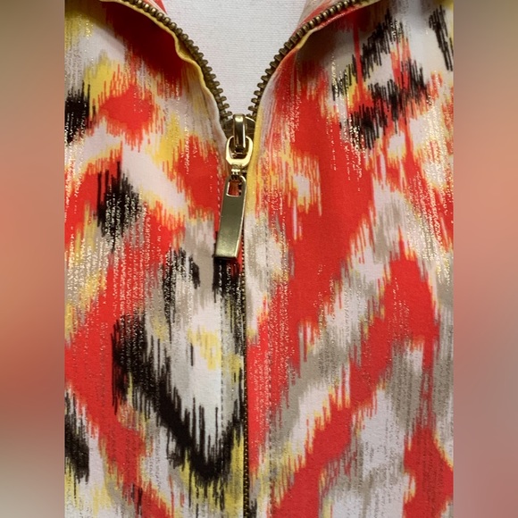 LAURA ASHLEY ABSTRACT PRINT LIGHTWEIGHT FULL ZIP JACKET - SZ SMALL - Picture 4 of 7